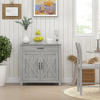 HOMCOM 32 Credenza in stile rustico con ante a battente, mobiletto portaoggetti, bar per il soggiorno o l'ingresso