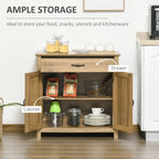 HOMCOM 32 Credenza in stile rustico con ante a battente, mobiletto portaoggetti, bar per il soggiorno o l'ingresso