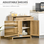 HOMCOM 32 Credenza in stile rustico con ante a battente, mobiletto portaoggetti, bar per il soggiorno o l'ingresso