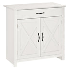 HOMCOM 32 Credenza in stile rustico con ante a battente, mobiletto portaoggetti, bar per il soggiorno o l'ingresso