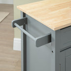 Carrello da cucina HOMCOM, carrello portaoggetti con piano in legno su ruote, ripiano aperto e cassetto portaoggetti per sala da pranzo, cucina