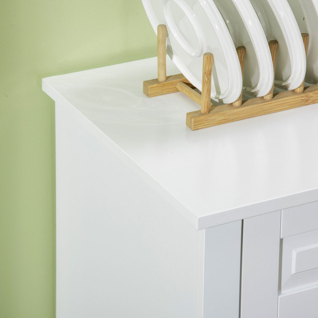 HOMCOM Credenza moderna con armadietti, 2 cassetti e ripiani regolabili, nero