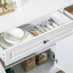 HOMCOM Credenza moderna con armadietti, 2 cassetti e ripiani regolabili, nero