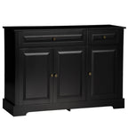 HOMCOM Credenza moderna con armadietti, 2 cassetti e ripiani regolabili, nero