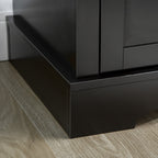 HOMCOM Credenza moderna con armadietti, 2 cassetti e ripiani regolabili, nero