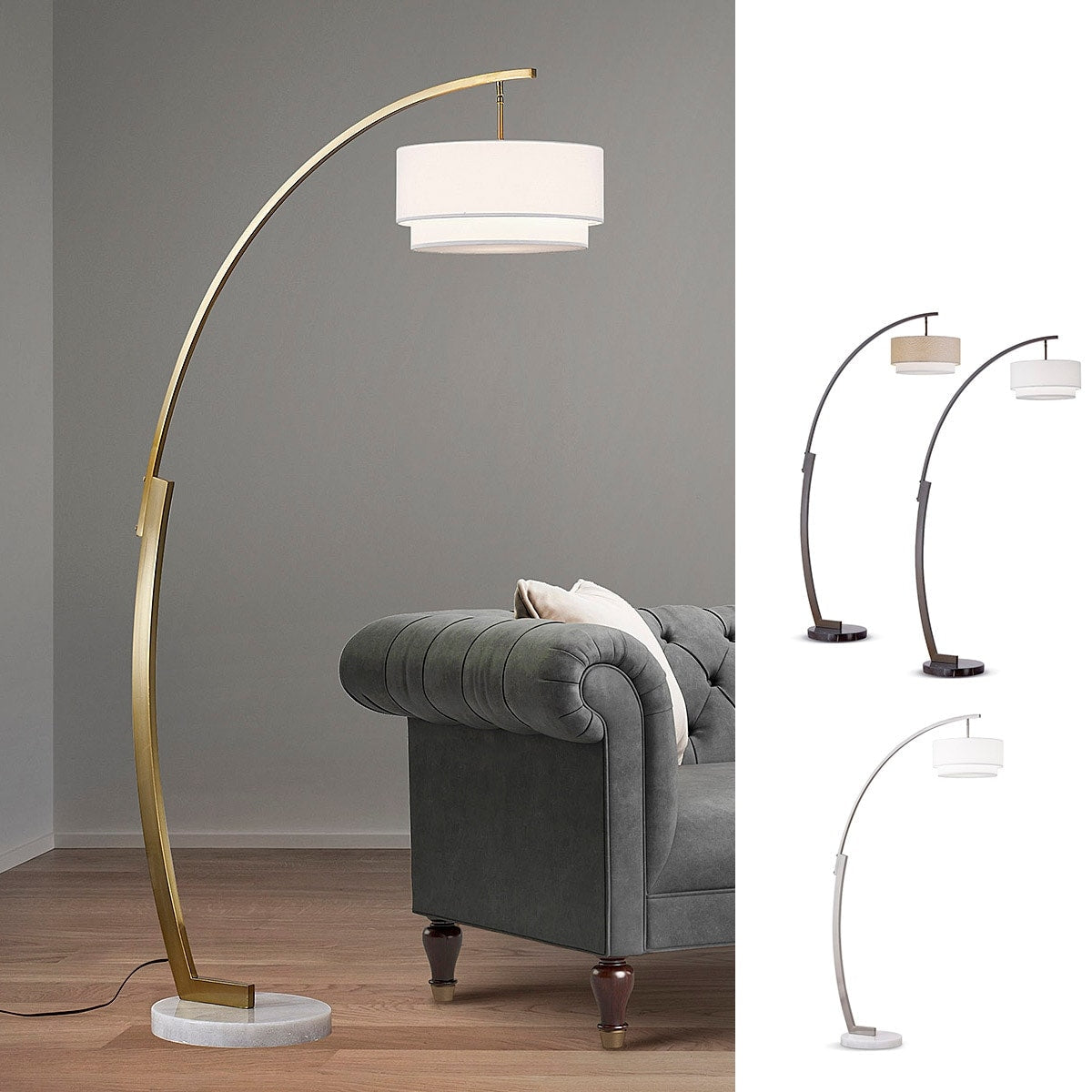 Lampada da terra in metallo HOMEGLAM ARC 81H