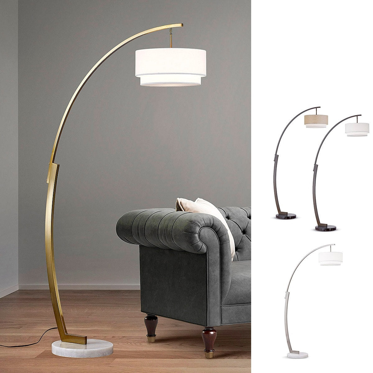 Lampada da terra in metallo HOMEGLAM ARC 81H