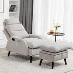 Poltrona lounge HOMYKA con schienale regolabile e pouf contenitore