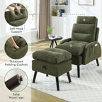 Poltrona lounge HOMYKA con schienale regolabile e pouf contenitore