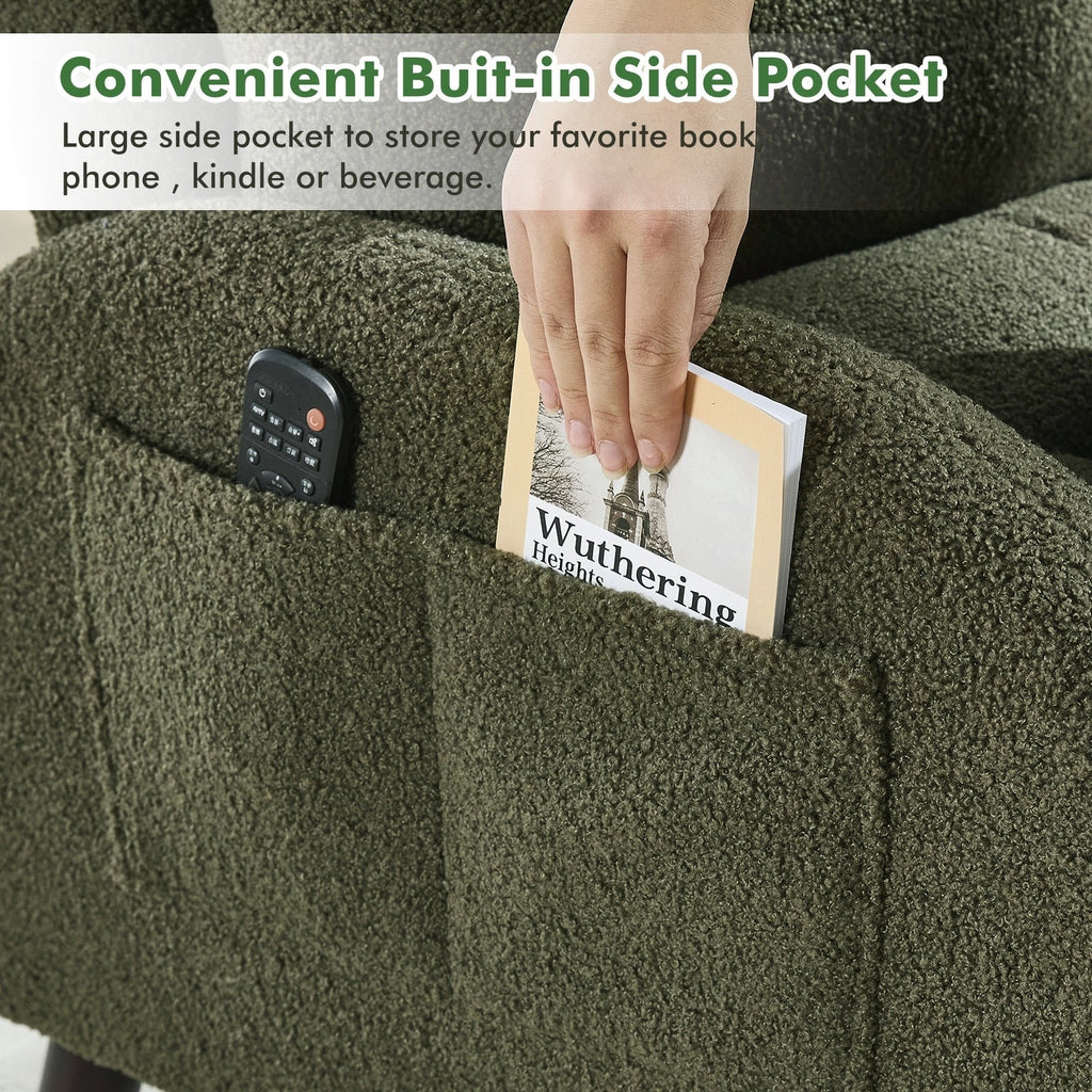 Poltrona lounge HOMYKA con schienale regolabile e pouf contenitore