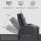 Poltrona lounge HOMYKA con schienale regolabile e pouf contenitore