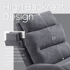 Poltrona lounge HOMYKA con schienale regolabile e pouf contenitore