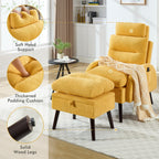 Poltrona lounge HOMYKA con schienale regolabile e pouf contenitore