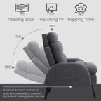 Poltrona lounge HOMYKA con schienale regolabile e pouf contenitore