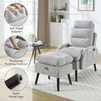 Poltrona lounge HOMYKA con schienale regolabile e pouf contenitore