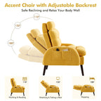 Poltrona lounge HOMYKA con schienale regolabile e pouf contenitore