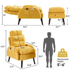 Poltrona lounge HOMYKA con schienale regolabile e pouf contenitore
