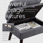 Poltrona lounge HOMYKA con schienale regolabile e pouf contenitore