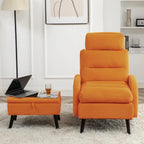 Poltrona lounge HOMYKA con schienale regolabile e pouf contenitore
