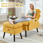 Poltrona lounge HOMYKA con schienale regolabile e pouf contenitore