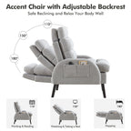Poltrona lounge HOMYKA con schienale regolabile e pouf contenitore