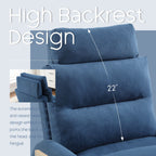 Poltrona lounge HOMYKA con schienale regolabile e pouf contenitore