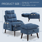 Poltrona lounge HOMYKA con schienale regolabile e pouf contenitore
