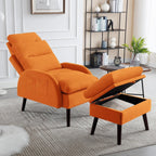 Poltrona lounge HOMYKA con schienale regolabile e pouf contenitore