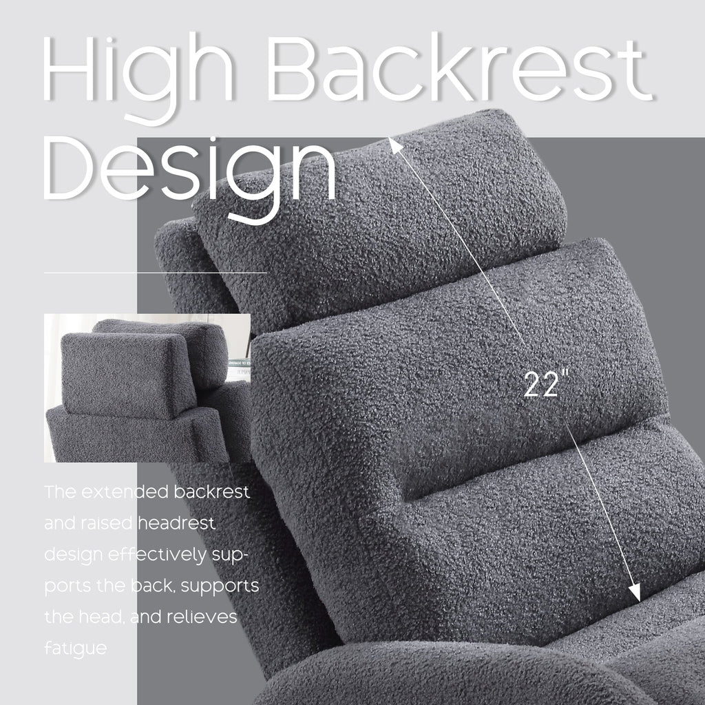 Poltrona lounge HOMYKA con schienale regolabile e pouf contenitore