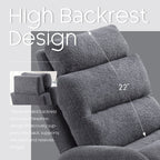 Poltrona lounge HOMYKA con schienale regolabile e pouf contenitore