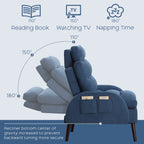 Poltrona lounge HOMYKA con schienale regolabile e pouf contenitore