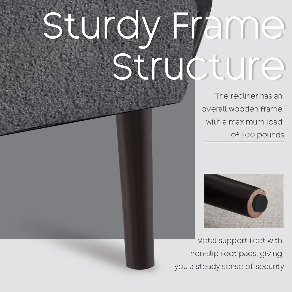 Poltrona lounge HOMYKA con schienale regolabile e pouf contenitore