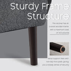 Poltrona lounge HOMYKA con schienale regolabile e pouf contenitore