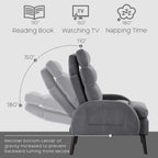 Poltrona lounge HOMYKA con schienale regolabile e pouf contenitore