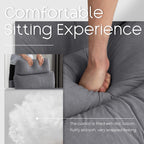 Poltrona lounge HOMYKA con schienale regolabile e pouf contenitore