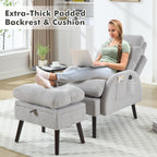 Poltrona lounge HOMYKA con schienale regolabile e pouf contenitore