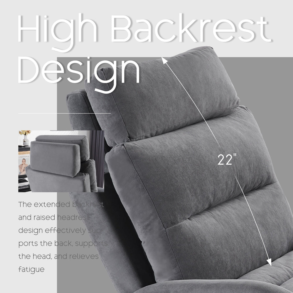 Poltrona lounge HOMYKA con schienale regolabile e pouf contenitore