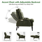 Poltrona lounge HOMYKA con schienale regolabile e pouf contenitore