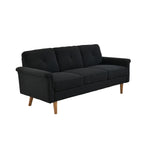 Divano imbottito HOOOWOOO Mid-Century a 3 posti con gambe in legno per soggiorno