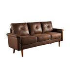 Divano imbottito HOOOWOOO Mid-Century a 3 posti con gambe in legno per soggiorno