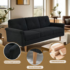 Divano imbottito HOOOWOOO Mid-Century a 3 posti con gambe in legno per soggiorno