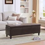 Pouf contenitore rettangolare imbottito 50,3 x 17,50 x 18 in similpelle