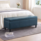 Pouf contenitore rettangolare imbottito 50,3 x 17,50 x 18 in similpelle