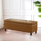 Pouf contenitore rettangolare imbottito 50,3 x 17,50 x 18 in similpelle
