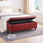 Pouf contenitore rettangolare imbottito 50,3 x 17,50 x 18 in similpelle