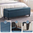 Pouf contenitore rettangolare imbottito 50,3 x 17,50 x 18 in similpelle