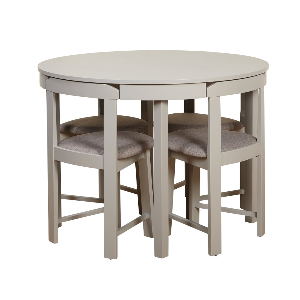 Set da pranzo rotondo compatto Harrisburg Tobey da 5 pezzi