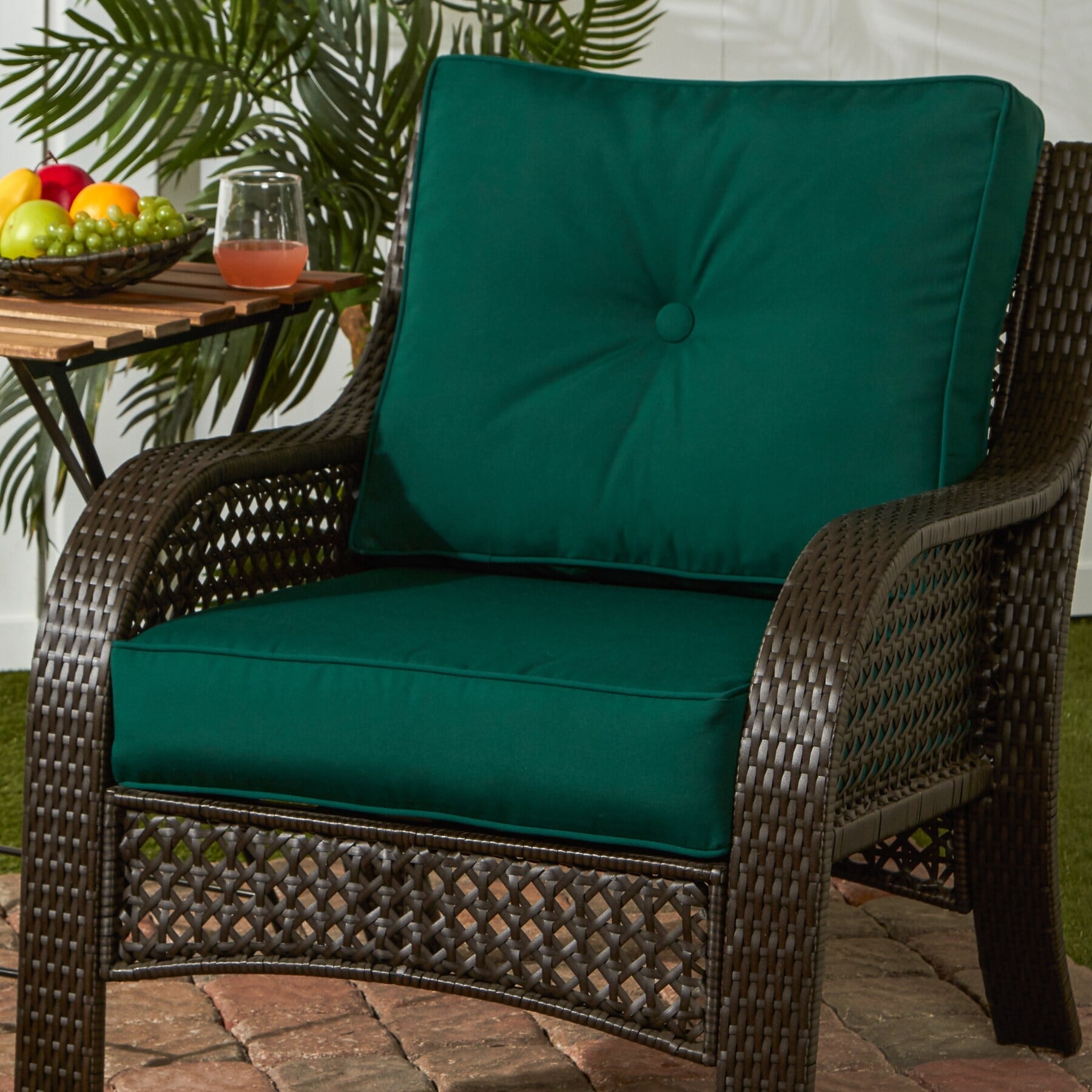 Set di cuscini da esterno Sunbrella Premium da 2 pezzi con seduta profonda