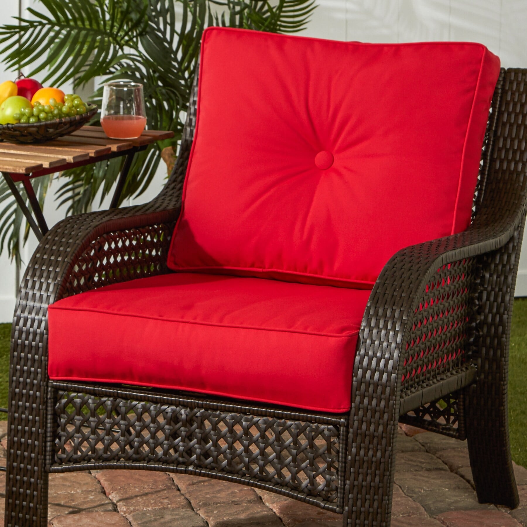 Set di cuscini da esterno Sunbrella Premium da 2 pezzi con seduta profonda