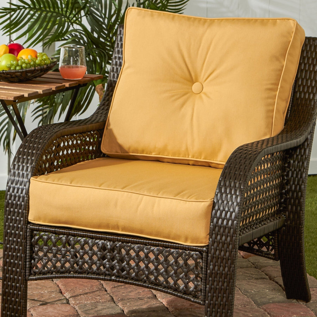 Set di cuscini da esterno Sunbrella Premium da 2 pezzi con seduta profonda